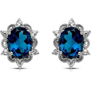 18k London Blue Topaz Earrings
